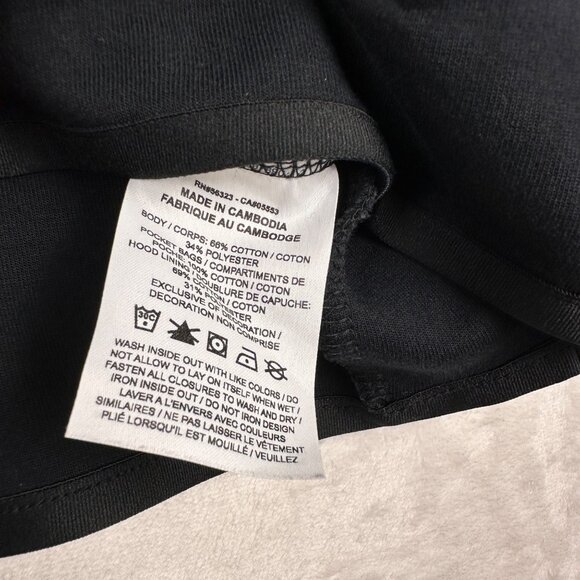 Nike Mens Sportswear Tech Fleece Hoodie M Black Zip Sleeve Pocket Gummy Logo - Picture 8 of 11